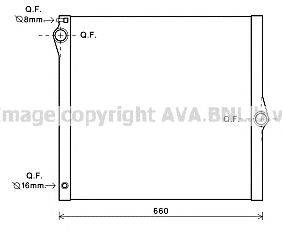 Радиатор, охлаждение двигателя AVA QUALITY COOLING BWA2436