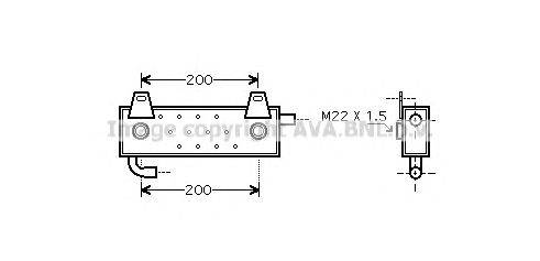 масляный радиатор, двигательное масло AVA QUALITY COOLING MN3039