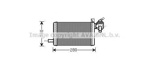 Теплообменник, отопление салона AVA QUALITY COOLING MS6483