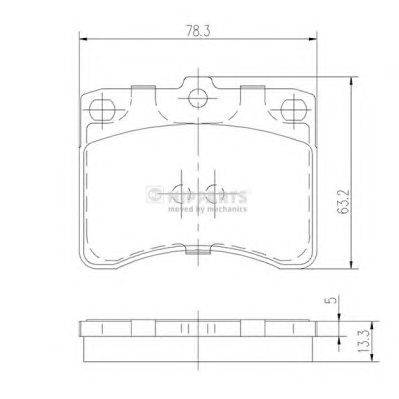 Комплект тормозных колодок, дисковый тормоз NIPPARTS J3606005