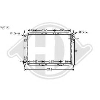 Радиатор, охлаждение двигателя DIEDERICHS 8602408