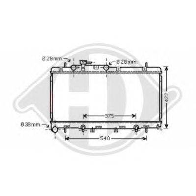 Радиатор, охлаждение двигателя DIEDERICHS 8622202