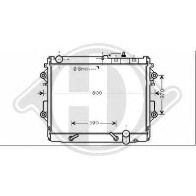 Радиатор, охлаждение двигателя DIEDERICHS 8667485