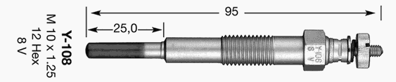 Свеча накаливания NGK 6725