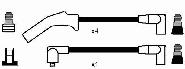 Комплект проводов зажигания EUROCABLE 4826