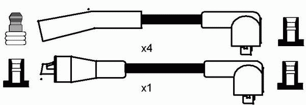 Комплект проводов зажигания NGK 0887