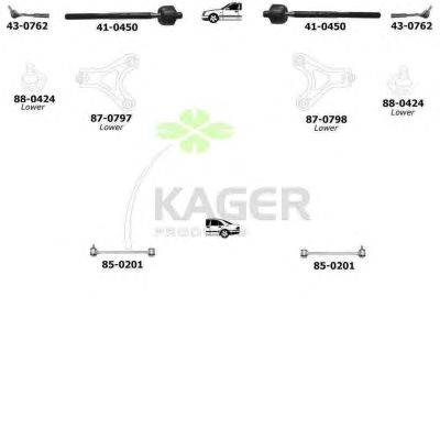 Подвеска колеса KAGER 800691