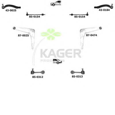 Подвеска колеса KAGER 800756