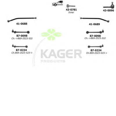 Подвеска колеса KAGER 801376