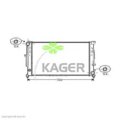 Радиатор, охлаждение двигателя KAGER 31-0029