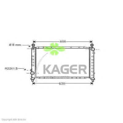 Радиатор, охлаждение двигателя KAGER 31-0062