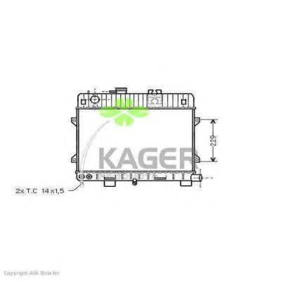 Радиатор, охлаждение двигателя KAGER 310102
