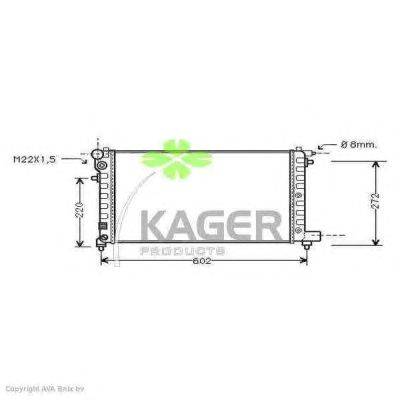 Радиатор, охлаждение двигателя KAGER 31-0178