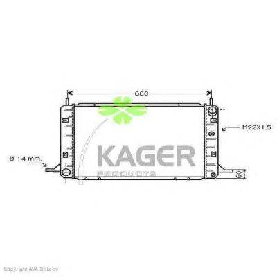 Радиатор, охлаждение двигателя KAGER 31-0323