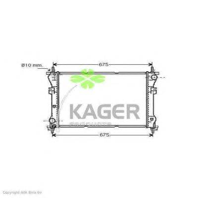 Радиатор, охлаждение двигателя KAGER 310361