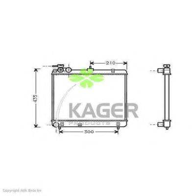 Радиатор, охлаждение двигателя KAGER 31-0518