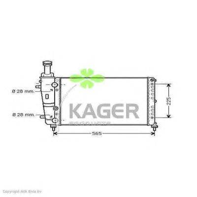 Радиатор, охлаждение двигателя KAGER 310568