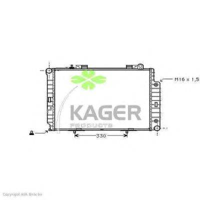 Радиатор, охлаждение двигателя KAGER 310623