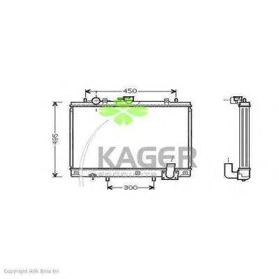 Радиатор, охлаждение двигателя KAGER 310692