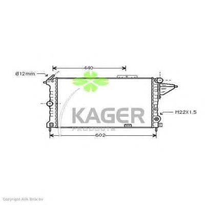 Радиатор, охлаждение двигателя KAGER 310755