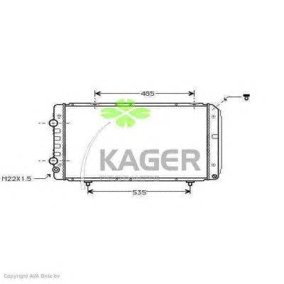 Радиатор, охлаждение двигателя KAGER 31-0862