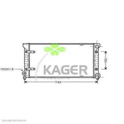 Радиатор, охлаждение двигателя KAGER 31-1011