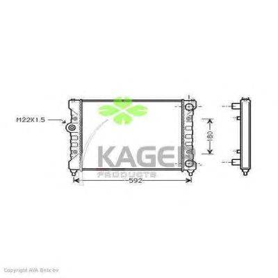 Радиатор, охлаждение двигателя KAGER 311016