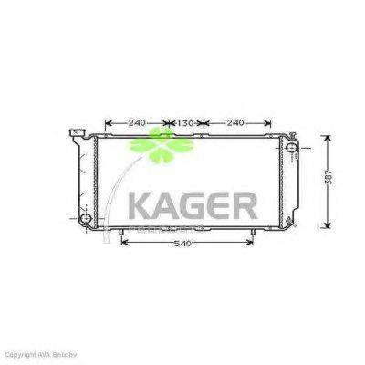 Радиатор, охлаждение двигателя KAGER 31-1021