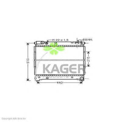 Радиатор, охлаждение двигателя KAGER 31-1066