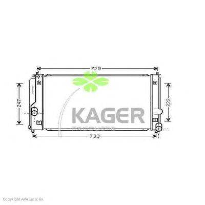 Радиатор, охлаждение двигателя KAGER 31-1131