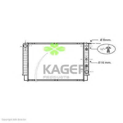 Радиатор, охлаждение двигателя KAGER 31-1162