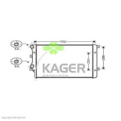 Радиатор, охлаждение двигателя KAGER 311227