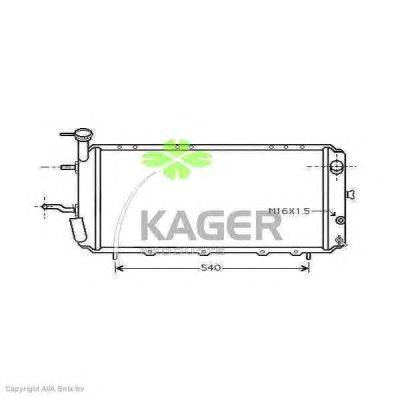 Радиатор, охлаждение двигателя KAGER 311265
