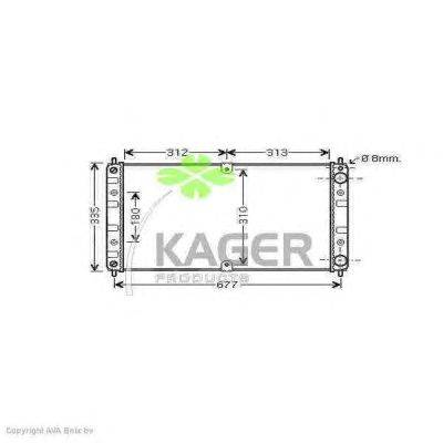 Радиатор, охлаждение двигателя KAGER 31-1334