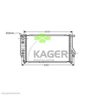 Радиатор, охлаждение двигателя KAGER 31-1413