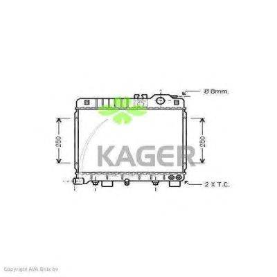 Радиатор, охлаждение двигателя KAGER 311431