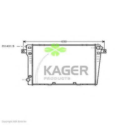 Радиатор, охлаждение двигателя KAGER 31-1433