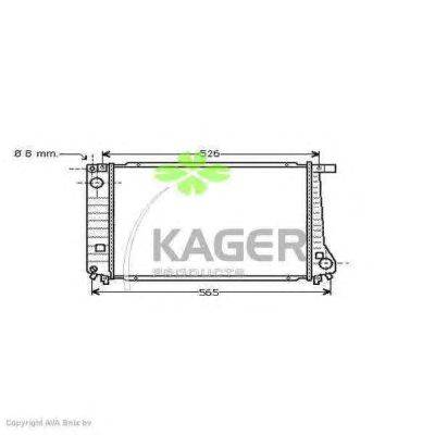 Радиатор, охлаждение двигателя KAGER 31-1553