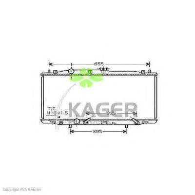 Радиатор, охлаждение двигателя KAGER 311673