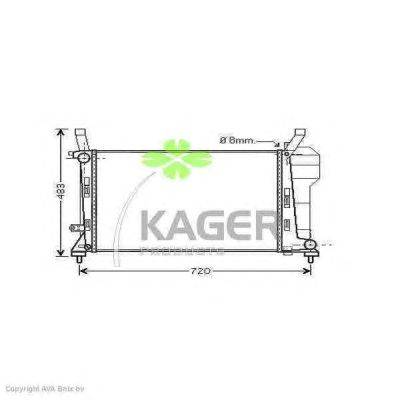 Радиатор, охлаждение двигателя KAGER 311675