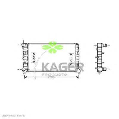 Радиатор, охлаждение двигателя KAGER 31-1691