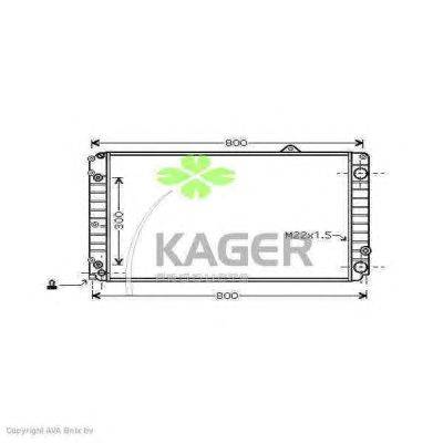 Радиатор, охлаждение двигателя KAGER 311770