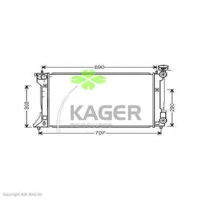 Радиатор, охлаждение двигателя KAGER 31-1777