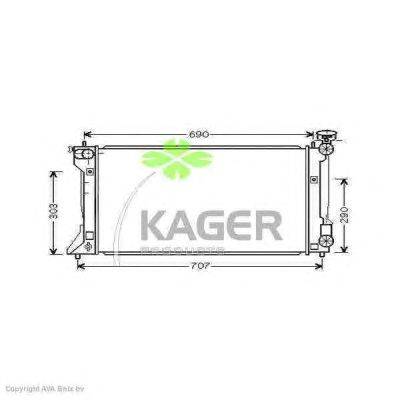 Радиатор, охлаждение двигателя KAGER 31-1778