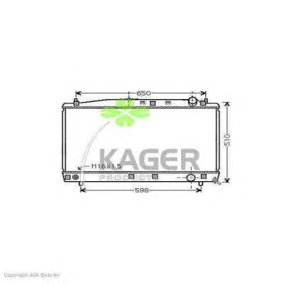 Радиатор, охлаждение двигателя KAGER 31-1779