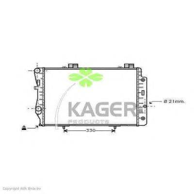 Радиатор, охлаждение двигателя KAGER 311842