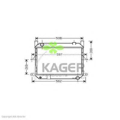 Радиатор, охлаждение двигателя KAGER 31-1857