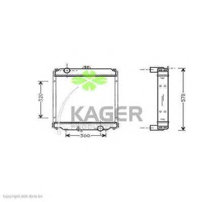 Радиатор, охлаждение двигателя KAGER 31-1885