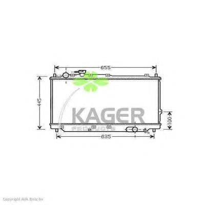 Радиатор, охлаждение двигателя KAGER 311891