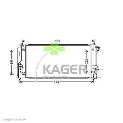 Радиатор, охлаждение двигателя KAGER 31-1939